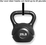 lmytdo Over Door Hooks 2Pcs Rustproof Plastic Anti-Scratch Fits Doors Under 3.7 view 5