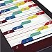 Oxford Poly Index Card Guides, Alphabetical, A-Z, Assorted Colors, 4