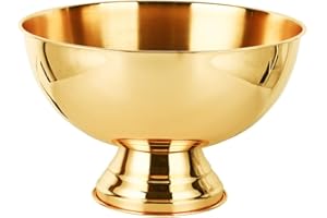 ZYFAB Stainless Steel Champagne Bucket Punch Bowl, Ice Bucket for Parties Metal Wine Bowl with Base Large Ice Bowl for Wine B