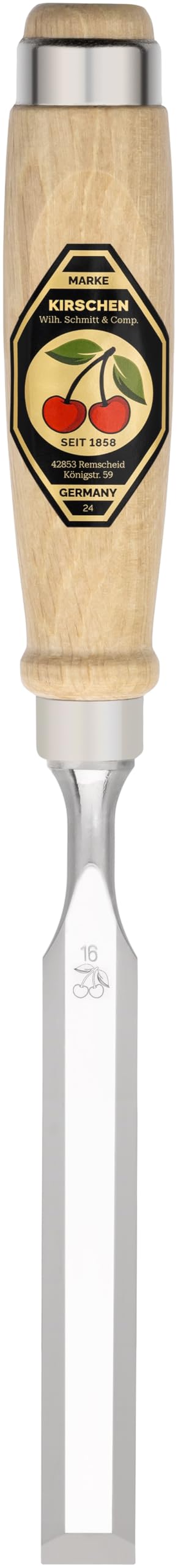 Kirschen 1001016 16 mm Number 1001 Firmer Chisel with Hornbeam Handle - Multi-Colour