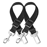 MCBOSON Adjustable 2 Packs Pet Dog Cat Car Seat Belt Nylon Fabric Safety Leash Leads, Dog Harness Pet Car Vehicle Seatbelt