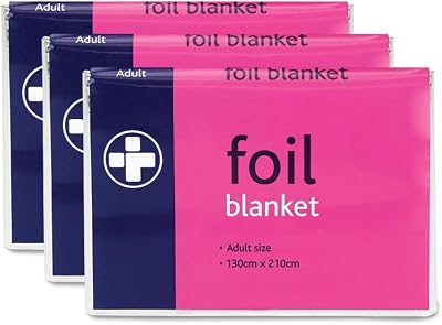 Reliance Medical Adult Foil Blanket Heat Reflective Insulating Pack of 3