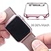 2win2buy wcase-c24 Apple Watch Series 1 Ultra Thin 9H Hardness Electroplate Screen Protector with Metal Bumper - 38 mm - Rose Gold