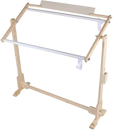 Adjustable Cross Stitch Floor Stand Wooden Frame Embroidery Cross Stitch Needlework Lap Frame Craft Tool M 78x47x80cm Amazon Co Uk Kitchen Home