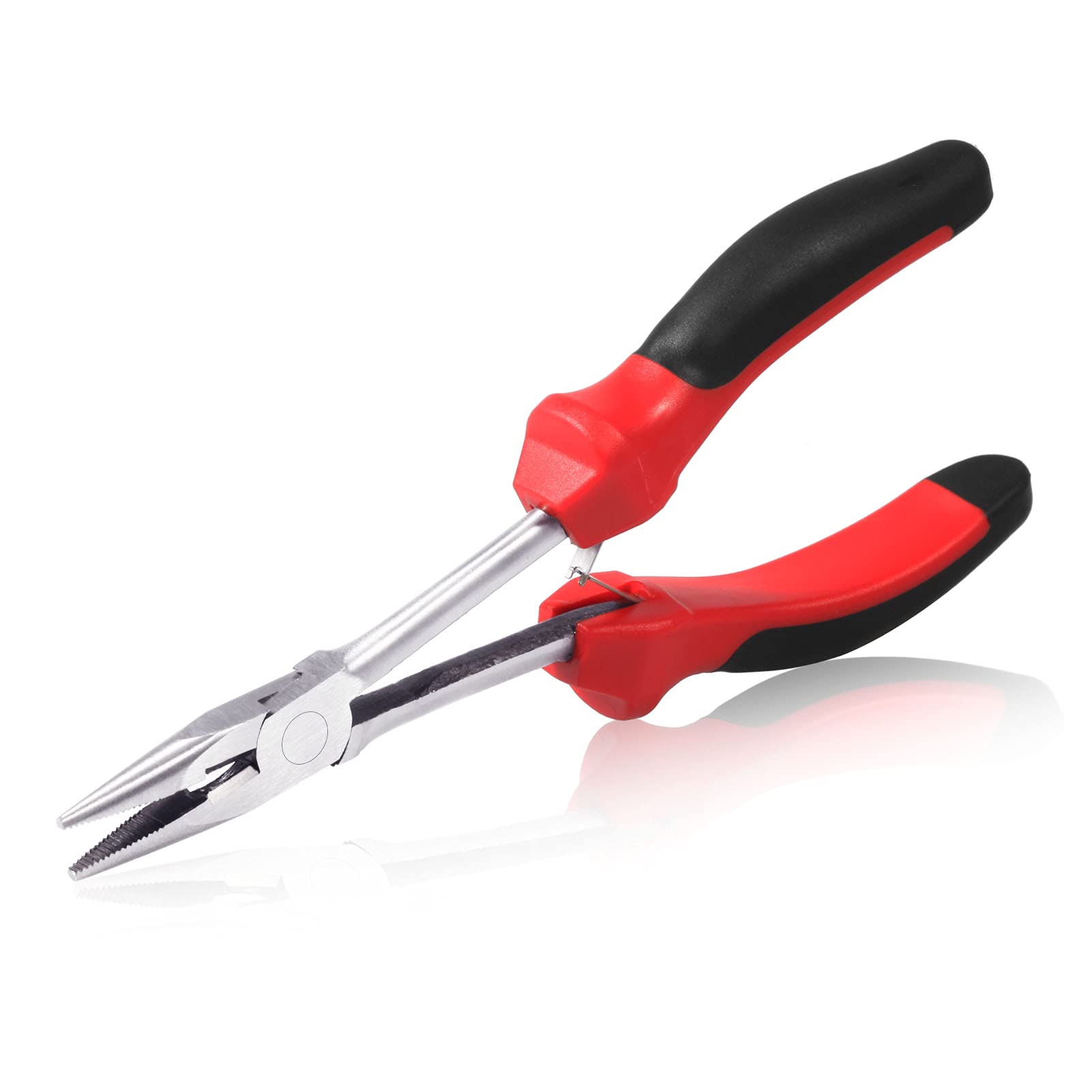 SPEEDWOX Long Reach Long Nose Pliers, 6 Inches Mini Wire Cutter with High Leverage TPR Handles, Jewelry Making Pliers for Hard to Reach Narrow Spaces Reduce Efforts