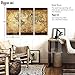 Decor MI Vintage World Map Canvas Wall Art Prints Stretched Framed Ready to Hang Map Artwork World Map Wall Decor for Living Room Bedroom Office 16