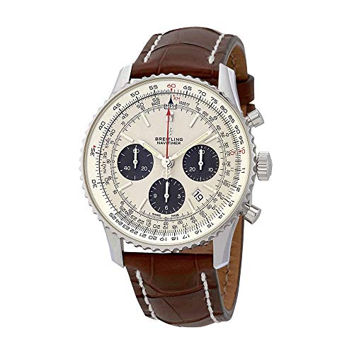 Breitling Navitimer 1 Chronograph Automatic Chronometer Silver Dial Men's Watch AB0121211G1P1