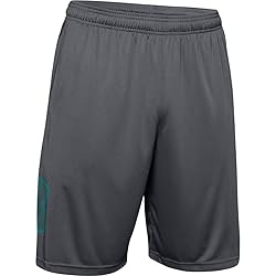 Under Armour Mens Tech Graphic Short , Pitch Gray