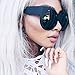 Round Cat Eye Oversized Sunglasses Thick Vintage Style Frame Women Fashion