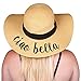 Funky Junque Women’s Bold Cursive Embroidered Adjustable Beach Floppy Sun Hat