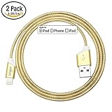 Miger (3.3 Ft/1 Meters) Apple Certified 8-Pin Lightning to Cable for iPhone, iPad Pro, iPad Air, iPad min, iPod (Gold)