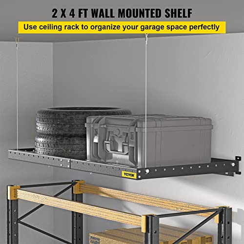VEVOR Garage Wall Shelf 2 x 4 ft Garage Shelving Wall Mounted Steel