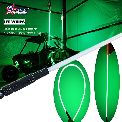 6FT LED Flag Whip Lights Antenna Safety LED Light Whip Quick Release