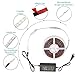 SOLMORE UV LED Blacklight Strip Light Fixture 16.4Ft/5M 2835SMD,Flexible Waterproof Purple UV LED Light Strip with 48W DC12V 5A Power Supply for Fishing Check Sterilization Halloween Light Party