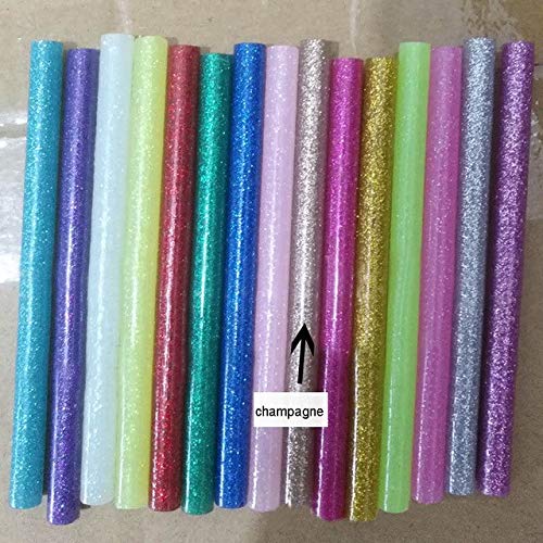 Shoppy Star 10 Pcs Glue Gun Alloy Toy Adhesive Stick Craft Phone Case GlitterHot Melt Glue Sticks Art Model Album Repair Accessories: Champagne