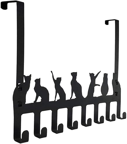 Over The Door Hooks - 6 Hook Coat Rack For Space Saving Organization