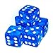 19mm D6 Six-Sided Gaming Transparent Casino Dice (Blue Square, 5pcs)