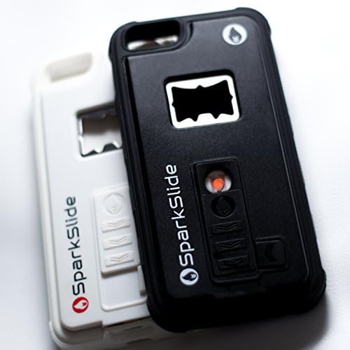 The Original / Highest Quality Coiled Plate Lighter &amp; Steel Bottle Opener - 6S+ Polycarbonate Case (Assembled in America) (SIX MONTH WARRANTY) (Black)