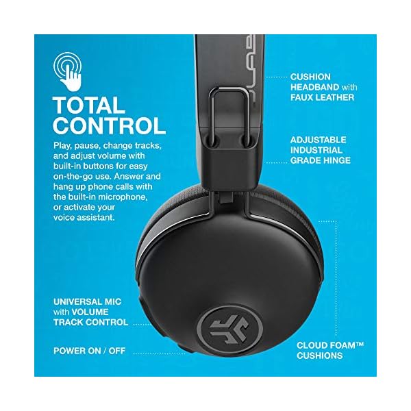 JLab-Audio-Studio-Noise-Cancelling-Headphones-Wireless-Headphones-with-EQ3-Custom-Sound-and-34-Hour-Bluetooth-5-Playtime-28-Hour-Active-Noise-Cancelling-Playtime-Black JLab Studio Noise Cancelling Headphones, Wireless Headphones with EQ3 Custom Sound and 34+ Hour Bluetooth 5 Playtime, 28…