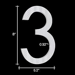 8 Inch Reflective House Numbers for