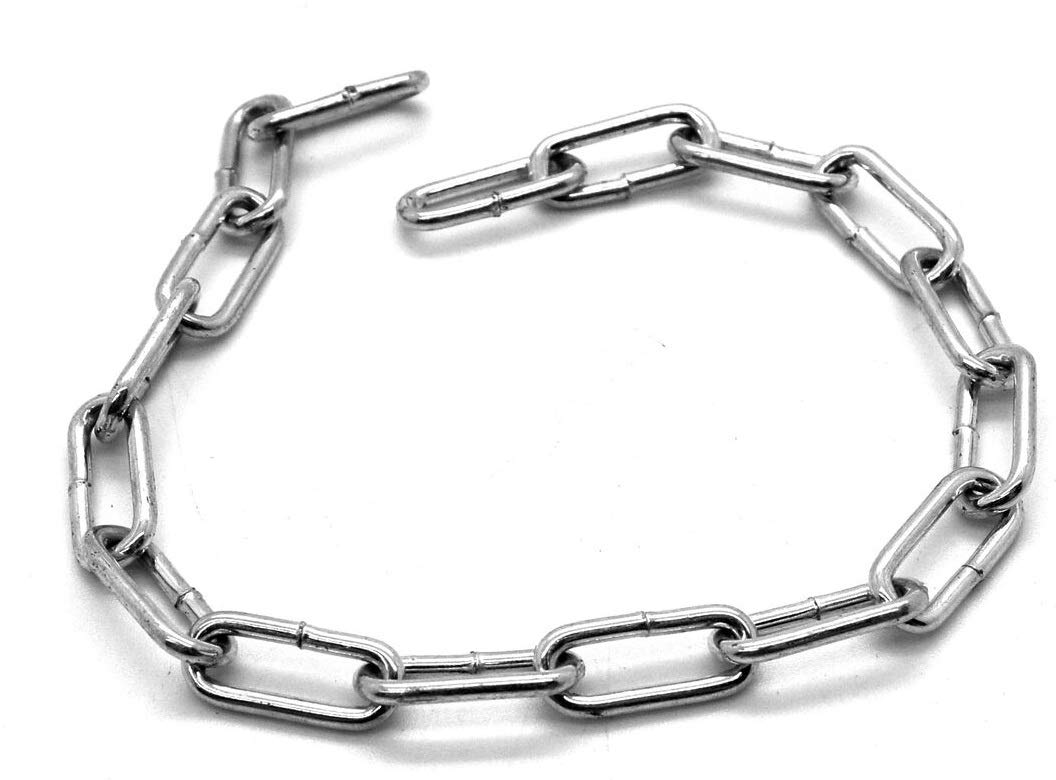 Heavy Duty Galvanized Chain Links Extra Strong Welded Dipped Shiny Chrome Plated and Polished DIY for Fence Gate Bike Cycle Security Lock (3mm, 2 metre)