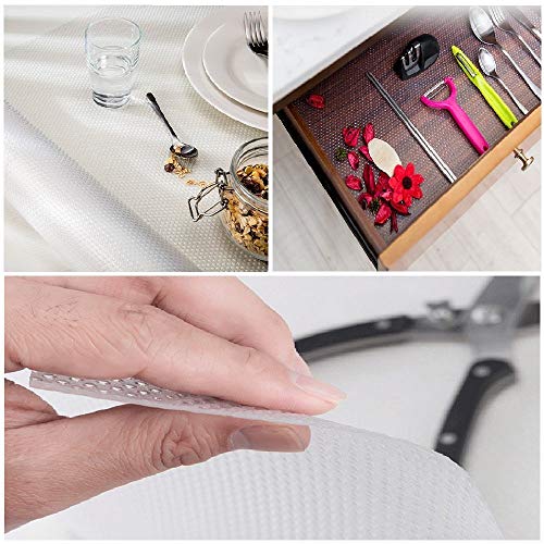 Conveasy 3 Rolls Eva Shelf Liner for Kitchen NonSlip Mat