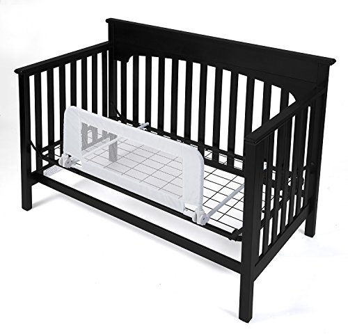 Hiccapop Convertible Crib Bed Rail for Toddlers, Crib Rail Guard, White