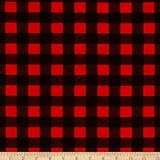 Flannel Buffalo Plaid Red/Black Fabric By The Yard