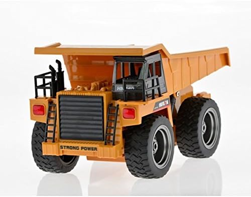 Yellow Die Cast RC Dump Truck Toy