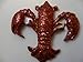Crawfish Fleur de Lis ornament New Orleans Crayfish party decoration crayfish Christmas tree decor hostess gift New Orleans theme Decor Cajun Christmas Louisiana ornament party favor NOLA gift w Pouch