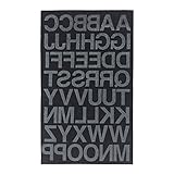 Iron on Letters Black 1-Inch Transfer, 1 Sheet