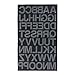 Iron on Transfer 1-Inch Letters Black, 1 Sheet (Black or White Optional)