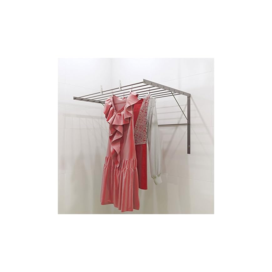 brightmaison Wall Mount Clothes Drying Rack & Laundry Room Organizer, 6