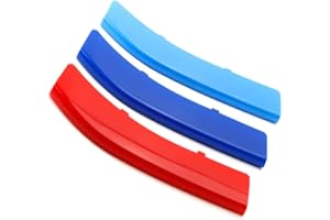 HUAPX Colored Grille Insert Trims, 1Set(3pcs) Stripe Grille Insert Trims Comaptible for BMW 2013-2018 F30 3 Series 320i 328d 