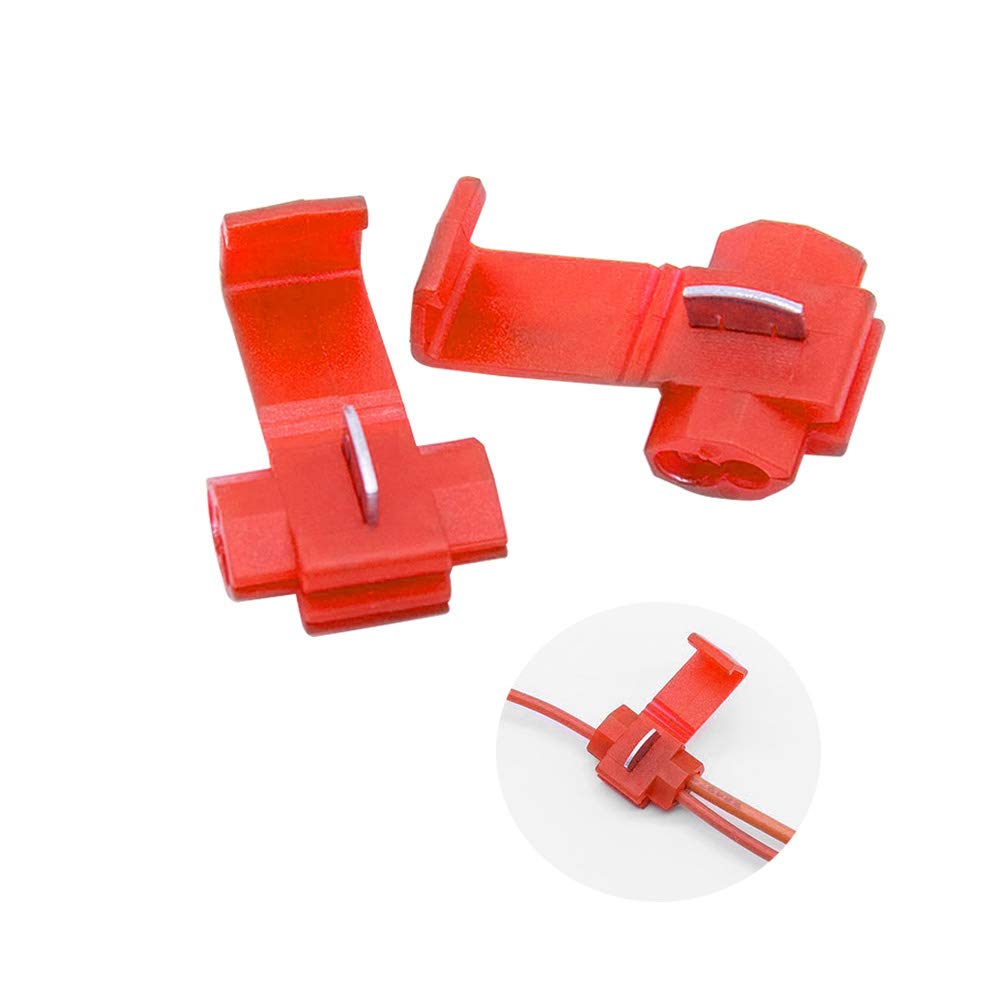 Aiqeer 60 Pcs Red Wire Connectors, Quick Splice Connectors Terminals, Electrical Wire Splice Branch Connectors