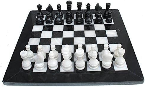APDITS Handmade Staunton Chess Set Black and White Marble Chess Set UniqueChessset Ideal for TournamentChessSet, Home Decor, Table Desk Dcor, Marble.