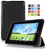 Acer Iconia ONE 7 B1-750 Tablet smart case, KuGi ® - High quality ultra-thin Smart Cover Case for Acer Iconia ONE 7 B1-750 Tablet (Black)