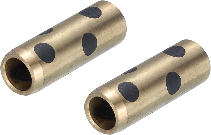 sourcing map Sleeve Bearings 5mm Bore 7mm OD 20mm H Brass Graphite Oilless