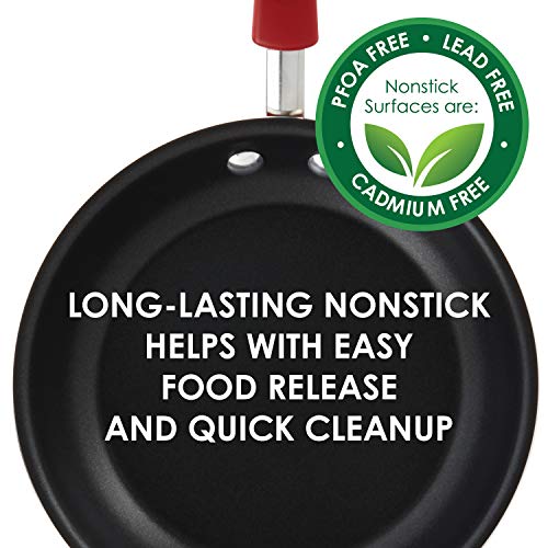 Rachael Ray Brights Nonstick Griddle Pan/Flat Grill with Glass Press