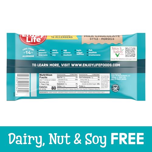 ENJOY LIFE RICEMILK BAKING MORSELS, 9 OZ BAG