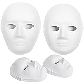 CALPALMY 14 Pack Paper Mache Masks - 2 Sizes for Artistic Projects, Theater, Halloween, Masquerade Parties, Classroom Art