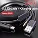 [Upgraded ] Cable to Charge and Play Music Simultaneously in Car or at Home Compatible with iPhone 7 8 X Xs Max XR Car AUX Audio Cable 2 in1 Charging and Audio Cable Nylon Braided Black 3.94 Feet