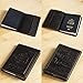 Villini US Passport Holder Cover - Case - Leather Passport Wallet - Organizer For Men Women - Travel Acessories (Black Vintage)