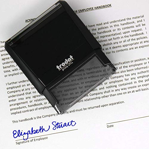 Your Signature Custom Signature Stamp - Customizable Signature Stamp -  Personalized Self-Inking Signature Stamps. Black Blue Red Green or Purple  Ink