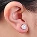 Adeser Jewelry Girls 925 Sterling Silver Earrings White Opal Studs for Womens Gift Lab Stone Silver Stud Earrings for Girls Ball Earrings (Round Opal)