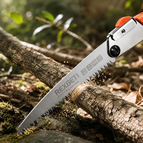 REXBETI 11-Inch Folding Saw, Heavy Duty Hand Saw, Wood & Camping, SK5 photo 10