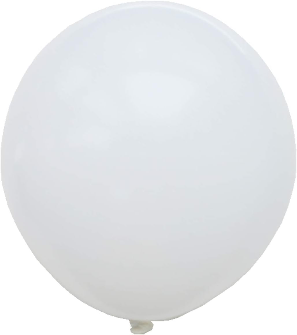 HONGCI 36 inch Giant Latex Assorted Colour Balloons (with 1Ribbon),Extra Large Balloons,Big Colourful Balloon Decorations for Wedding Birthday Party Halloween Christmas Baby Shower Carnival (White) - Image 3