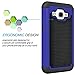 Tekcoo Core Prim Case, (TM) [Tmajor Series] [Blue/Black] Shock Absorbing Hybrid Rubber Plastic Impact Defender Rugged Hard Protective Case Cover Shell for Samsung Galaxy Core Prim/Prevail LTE