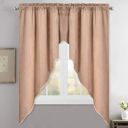 Amazon Com Bedroom Blush Valance Swag Curtains Romantic