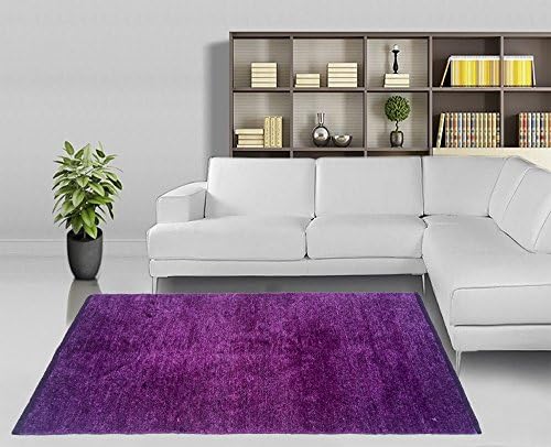 Glamkaart Reversible Soft Shaggy Floor Runner (3x5 Feet, Purple)